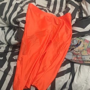 Fashion nova neon orange biker shorts